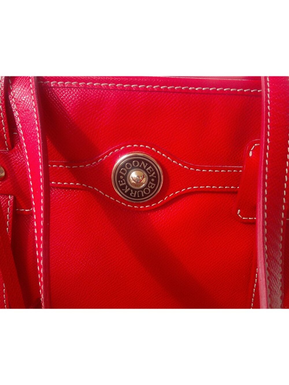 Dooney & Bourke Red Pebble Tote Bag Purse w/ Wallet - Picture 3 of 10